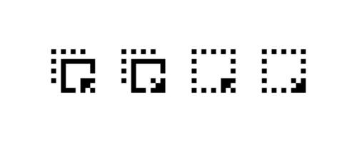 Pixel Drag and drop. icon. vector