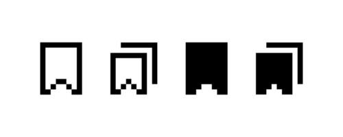 Pixel Art Interface Icons Copy and Paste. icon. vector