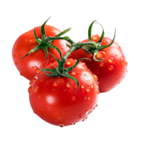 Bunch of fresh red tomatoes with transparent background. png
