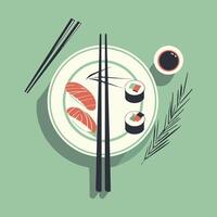 chopsticks and fine dining vector
