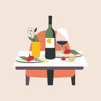 portrayal of Japanese dining vector