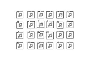 24 icon set folder music.eps vector