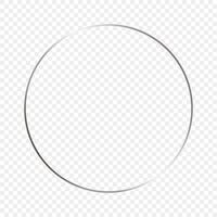 Silver glowing circle frame isolated on background. Shiny frame with glowing effects. illustration. vector