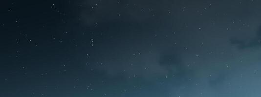Night sky with clouds and many stars vector