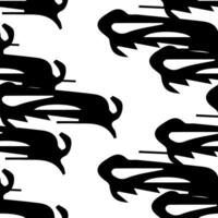 Seamless pattern with sketch oval shape vector