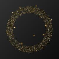 Abstract gold glowing halftone dotted background vector