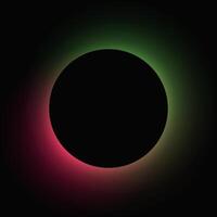 Circle illuminate light frame with color gradient vector