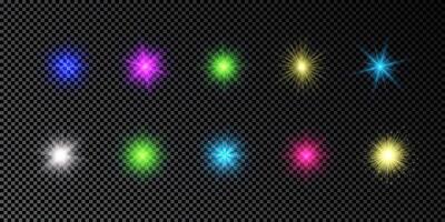 Light effect of lens flare vector