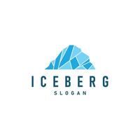 Antarctic Cold Mountain Iceberg Logo Design, Simple Template Symbol Illustration vector
