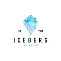 Antarctic Cold Mountain Iceberg Logo Design, Simple Template Symbol Illustration vector