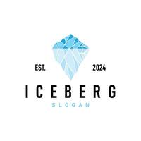 Antarctic Cold Mountain Iceberg Logo Design, Simple Template Symbol Illustration vector