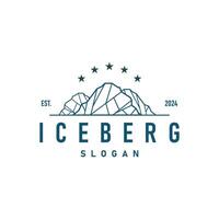 Antarctic Cold Mountain Iceberg Logo Design, Simple Template Symbol Illustration vector