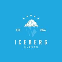 Antarctic Cold Mountain Iceberg Logo Design, Simple Template Symbol Illustration vector