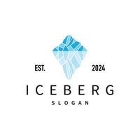 Antarctic Cold Mountain Iceberg Logo Design, Simple Template Symbol Illustration vector