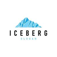 Antarctic Cold Mountain Iceberg Logo Design, Simple Template Symbol Illustration vector