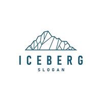 Antarctic Cold Mountain Iceberg Logo Design, Simple Template Symbol Illustration vector