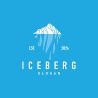 Antarctic Cold Mountain Iceberg Logo Design, Simple Template Symbol Illustration vector