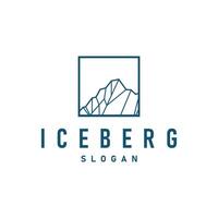 Antarctic Cold Mountain Iceberg Logo Design, Simple Template Symbol Illustration vector