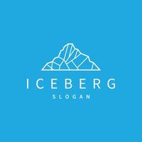 Antarctic Cold Mountain Iceberg Logo Design, Simple Template Symbol Illustration vector