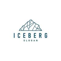 Antarctic Cold Mountain Iceberg Logo Design, Simple Template Symbol Illustration vector