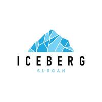 Antarctic Cold Mountain Iceberg Logo Design, Simple Template Symbol Illustration vector