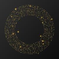 Abstract gold glowing halftone dotted background vector
