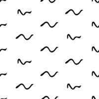 Seamless pattern with sketch squiggle vector