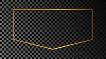 Gold glowing frame vector