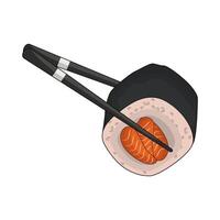 illustration of sushi and chopsticks vector