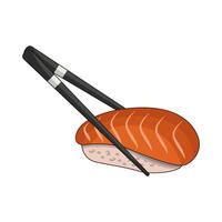illustration of sushi and chopsticks vector