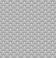 Japanese wave pattern outline style vector