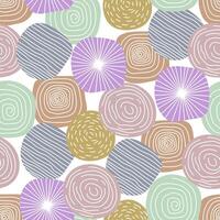 Abstract round seamless pattern background vector