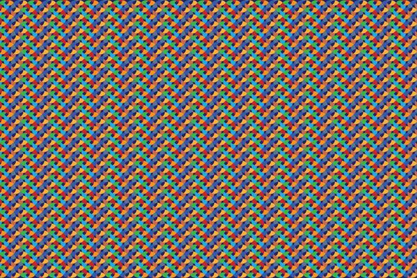 a colorful pattern of squares on a blue background