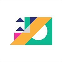 Abstract geometric corner shape in flat design vector