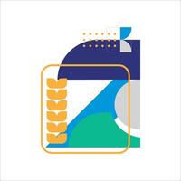 Abstract geometric corner shape in flat design vector