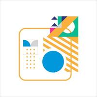 Abstract geometric corner shape in flat design vector