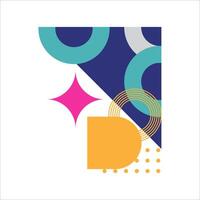 Abstract geometric corner shape in flat design vector