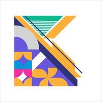 Abstract geometric corner shape in flat design vector