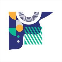 Abstract geometric corner shape in flat design vector