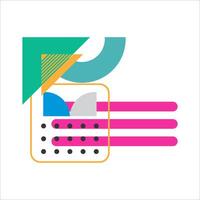 Abstract geometric corner shape in flat design vector