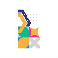 Abstract geometric corner shape in flat design vector