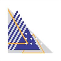 Abstract geometric corner shape in flat design vector
