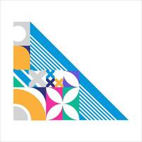 Abstract geometric corner shape in flat design vector