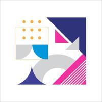 Abstract geometric corner shape in flat design vector