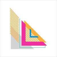 Abstract geometric corner shape in flat design vector