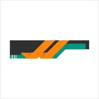 Modern Abstract Corner Shape Element vector