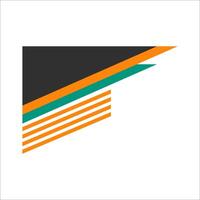 Modern Abstract Corner Shape Element vector