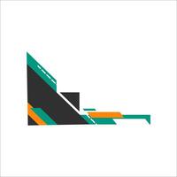 Modern Abstract Corner Shape Element vector