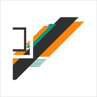 Modern Abstract Corner Shape Element vector