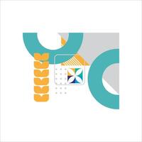 Abstract geometric corner shape in flat design vector